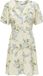 ONLY ONLEVIDA S/S SHORT DRESS WVN NOOS - Jurk - V-hals - Korte mouw - Viscose - Gebloemd - Bone White