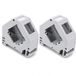 1aTTack.de DIN-railadapter voor Keystone-module Keystone RJ45-netwerk Cat6 Cat7 Cat8 RCA-audioantenne 35 mm DIN-rail met aardingsveer wit 2 stuks