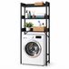 Merkloos Relaxdays Wasmachine kast - 166x63x25 cm - zwart