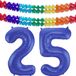 Folat Ballon d'anniversaire en aluminium - 25 ans - bleu - 86 cm