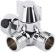 Doucheafsluiter G1/2" - 3-Weg Doucheafsluiter - Universele Massieve Messing Douche Proverter - Goud