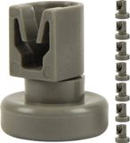 Merkloos / Sans marque AEG 8x Vaatwasser Wiel bovenkorf 24mm - Geschikt voor AEG IKEA Zanussi Pelgrim 50286967000 -50278101006