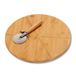 Kesper 58462 pizzabord met pizzasnijder, FSC-gecertificeerd bamboe, afmetingen: ø 32 cm, dikte: 1,5 cm