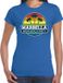 Bellatio Decorations Marbella Zomer T-shirt / Shirt Marbella Bikini Beach Party Blauw Dames L