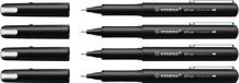 STABILO Dr!ver Fineliner - 0,4 mm - Set van 4 - Verschillende kleuren