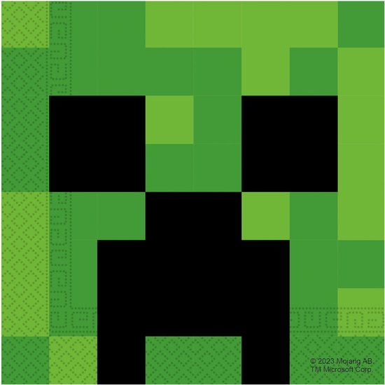 Procos Vegaoo - 20 Minecraft papieren servetten 33X33cm