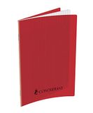 Conquérant Klassiek notitieboek, 17 x 22 cm, grote ruiten, 192 pagina's, geniet, omslag van polypropyleen, rood