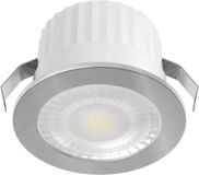BES LED Glowix LED Veranda Spot Verlichting - Brinton - 3W 260 lm 38D - Warm Wit 3000K - Inbouw - Rond - Zilver - Ø44mm Buitenmaat - Ø32mm Zaagmaat