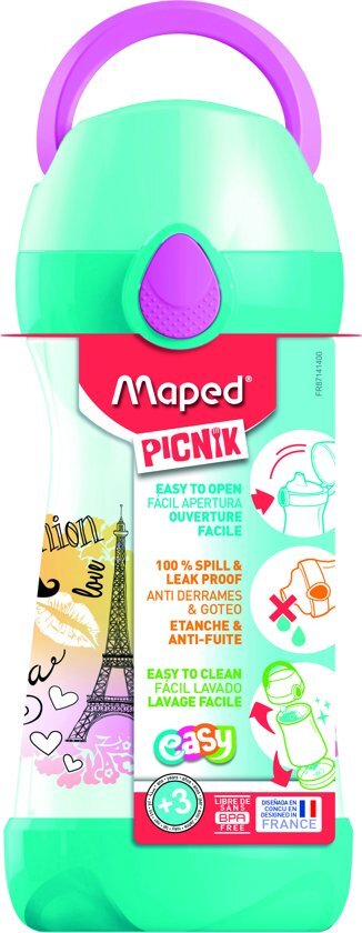 Maped Office DRINKFLES 430 ml - MAPED Picnik CONCEPT - opdruk TATOO Paris Fashion