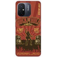 Xiaomi Bedrukt siliconen hoesje compatibel met Xiaomi Redmi 12C, Xiaomi Redmi 11A Rock and roll