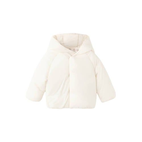 Mango Kids gewatteerde winterjas - ecru