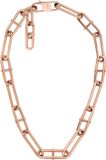 Fossil HERITAGE JF04670791 Dames ketting van roestvrij staal met karabijnsluiting Rosékleurig 40 cm