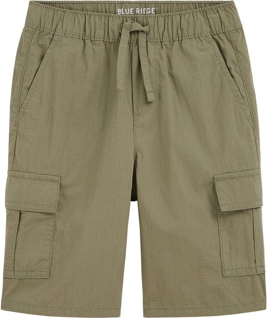 WE Fashion Jongens loose fit cargobroek Army green