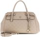 GUESS Diana 3 Compartment Satchel Handtas Schoudertas Light Taupe Logo