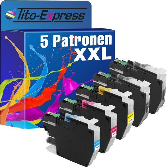 Tito Express 5 x Cartridges XXL Alternatief voor de Brother LC-3217 XL