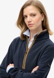 Superdry Estate fleece met halve rits dames eclipse navy