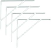 AMIG Plankdrager/steun/beugel Spiraal - 4x - metaal - wit - H250 x B200 mm - Tot 225 kg