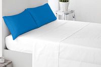 Miracle Home. Anti-peeling kussenslopen, zacht en comfortabel, 50% katoen, 50% polyester. 2 eenheden, 85 x 45. Bed 150, Blauw