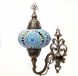 Halay Lampe murale marocaine - mosaïque turque - œil turquoise et verre multicolore