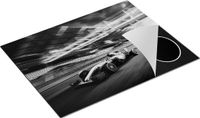 Chefcare Inductie Beschermer Formule 1 Auto - Zwart Wit - 77x59 cm
