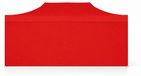 Easy-up tente de réception 3x6 m ALU Standard – profil hexagonal 40 mm, toile 450 g/m², 4 parois opaques, 62 kg - Rouge