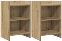 vidaXL Nachtkastjes 2 stuks Artisanaal eiken 40 x 30 x 60 cm Bewerkt hout
