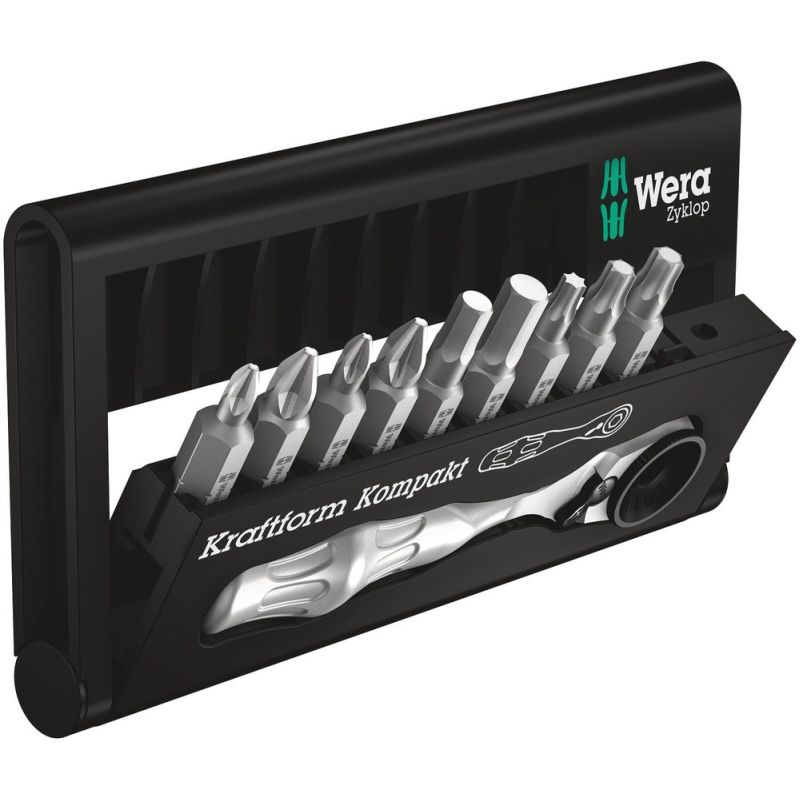 Wera BC 10 Zyklop Mini BT 1 - Moerdraaier stukken - 10 bits - Met koffer
