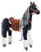Cheval de loisir à roulettes - Cheval à monter - Cheval en peluche - Selle amovible - Dès 5 ans