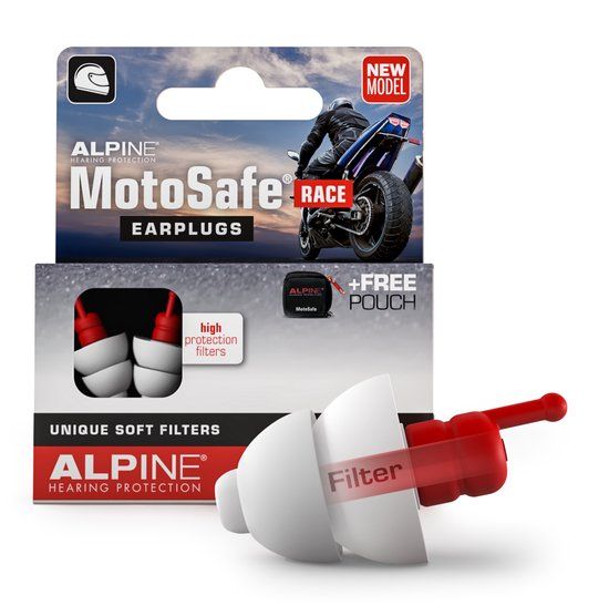Alpine MotoSafe Race - Motor oordoppen - Rood - 1 paar