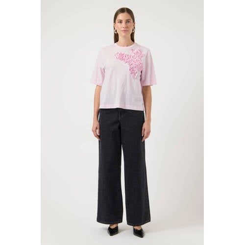 YAS T-shirt lichtroze