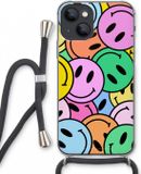 Case Company® - iPhone 13 Mini Case with Cord - Smiley N°1 - Black Cord - TPU - Back Cover