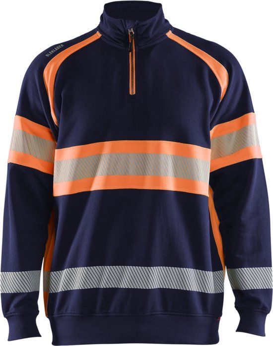 Blåkläder High-Vis Sweater 3553-1158 - Marineblauw/Oranje - XXXL