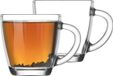 LAV Koffie glazen/theeglazen Artemis - set 2x stuks - transparant glas - 230 ml