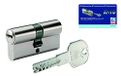 BASI K10 dubbele cilinder 55/55 mm, N&G inclusief 3 sleutels en veiligheidskaart, 4912-5555m