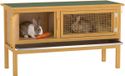 Pawhut Konijnenhok-Grenenhout-115L x 44,3B x 65H cm-Geel