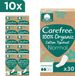 Carefree Organic Normal inlegkruisjes van 100% biologisch katoen, hypoallergeen en dermatologisch getest, natuurlijk droog gevoel en zacht voor de huid, 10x30 stuks