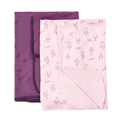 PIPPI Pippi Babydeken 2-pack diep purple