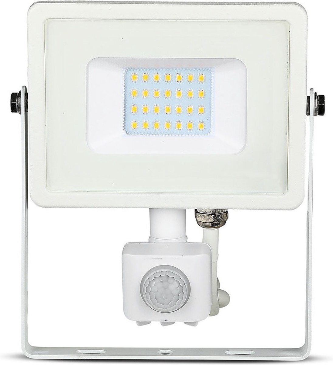 V-tac LED Bouwlamp 20W 3000k IP44 met Sensor Body Wit