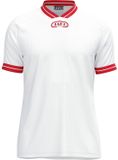Jako Retro Shirt Korte Mouw Heren - Wit / Rood | Maat: S