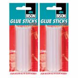 Bison 2x Glue Sticks Hobby Transparant Lijm 12 stuks