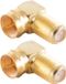 Noname Shiverpeaks BS15-301614 F-adapter, haaks Verguld Aansluitingen: F-stekker, F-bus 2 stuk(s)