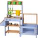 VEVOR Cuisine pour enfants, Cuisine en bois avec jardinière, réservoir d'eau, évier, ustensiles de cuisine et accessoires, Cuisine en bois pour jardin et pelouse, pour enfants à partir de 3 ans, 1060x370x995mm