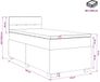 vidaXL Boxspringbed met matras met hoofdeinde Taupe 90 x 190 cm Stof