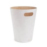 Umbra Woodrow prullenbak met capaciteit van 7,5 liter, Beukenhout, Wit/naturel