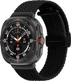 By Qubix Qubix - Braided Band met D-buckle sluiting - Zwart - Geschikt voor Samsung Galaxy Watch Ultra / Ultra 2 - 47mm
