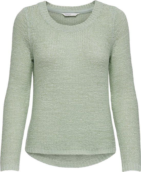 ONLY ONLGEENA XO L/S PULLOVER KNT NOOS Dames Trui - Subtle Green - Maat L