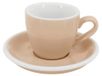 by inspire Presso Theekop met schotel, model Roma, 75 ml, ivoorwit