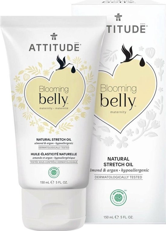 Attitude - Blooming Belly Anti zwangerschapsstriemen striae olie - Striemen olie - Amandel en Argan striae olie - Natuurlijke striae olie