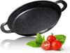Merkloos Professional Paella Pan | 40cm Frying Pan | Aluminium | Non-Stick Marble | Chemical Free | For All Induction Hobs, Oven Safe