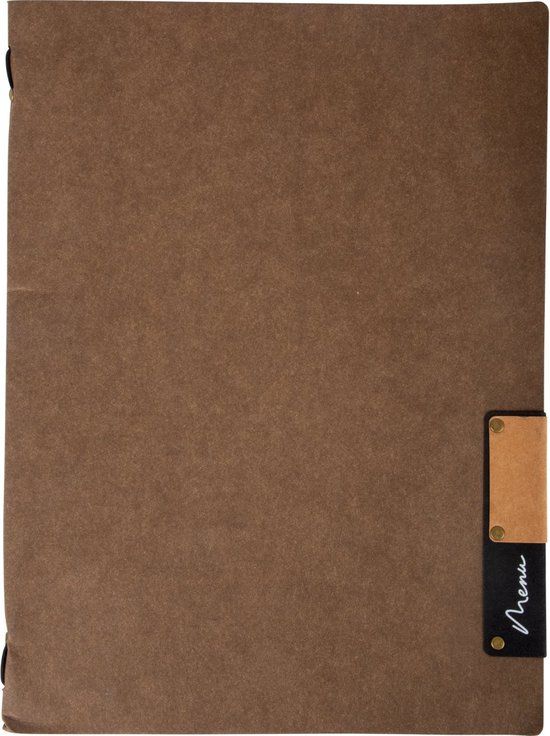 Securit Menukaart A4 bruin - Hoes